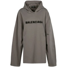 Худи Balenciaga Oversize Logo, серый