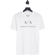 Футболка Armani Exchange Text Logo, черный/белый