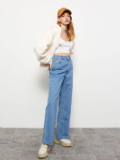 Прямые женские джинсы с высокой талией Xside