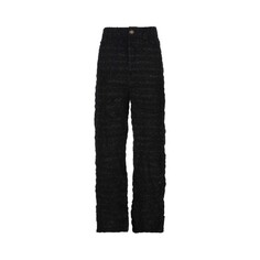 Брюки Balenciaga Tweed Metallic Thread, черный