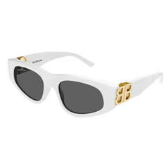 Солнцезащитные очки Balenciaga, белый/золотой/серый