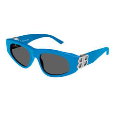 Солнцезащитные очки Balenciaga, голубой/серебристый/серый