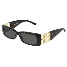 Солнцезащитные очки Balenciaga, коричневый/золотой/зеленый