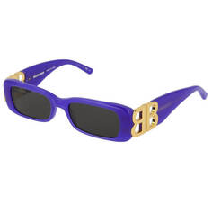 Солнцезащитные очки Balenciaga, фиолетовый/золотой/серый
