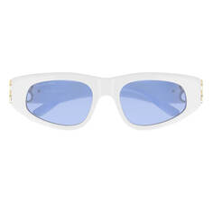 Солнцезащитные очки Balenciaga, белый/золотой/голубой