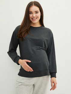 Толстовка для беременных с круглым вырезом и длинными рукавами LC Waikiki Maternity