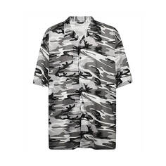 Рубашка Balenciaga Camouflage Print, серый