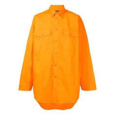 Рубашка Balenciaga Oversized Cotton, оранжевый
