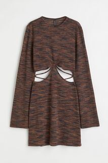 Вязаное платье H&amp;M, темно-коричневый/узор H&M