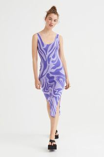 Вязаное платье H&amp;M, фиолетовый/узор H&M