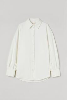 Джинсовая куртка-рубашка H&amp;M, белый H&M