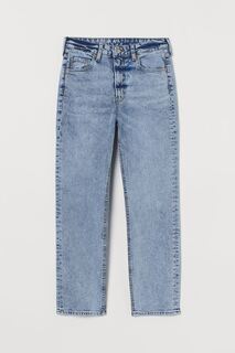 Винтажные узкие джинсы с высокой щиколоткой H&amp;M, светло-голубой деним H&M