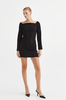 Короткое облегающее платье H&amp;M, черный H&M