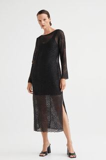 Кружевное платье H&amp;M, черный H&M