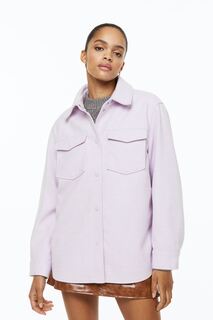 Куртка-рубашка H&amp;M, светло-фиолетовый H&M