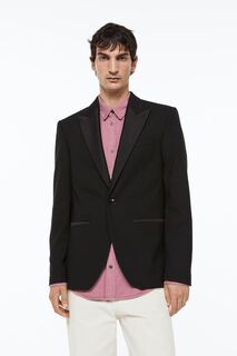 Куртка-смокинг классического кроя H&amp;M, черный H&M