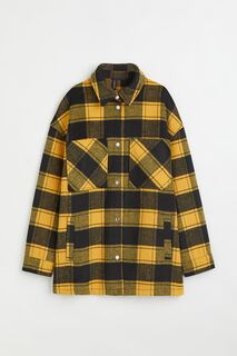 Куртка-рубашка из ворсованного твила H&amp;M, желтый/проверено H&M