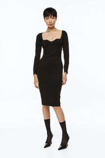 Облегающее платье H&amp;M, черный H&M