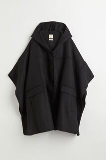 Накидка из смесовой шерсти H&amp;M, черный H&M