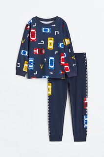 Пижамы из джерси H&amp;M, синий/автомобили H&M