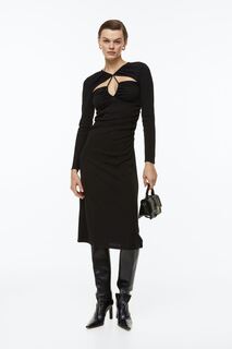 Платье с вырезами H&amp;M, черный H&M