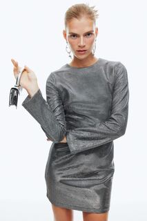 Приталенное платье H&amp;M, серый H&M