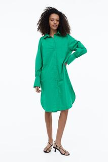 Рубашка-платье H&amp;M, зеленый H&M