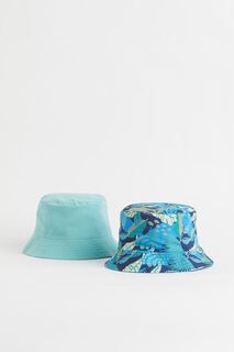 Рыбацкая шапка 2 шт. H&amp;M, темно-синий/бирюзовый H&M
