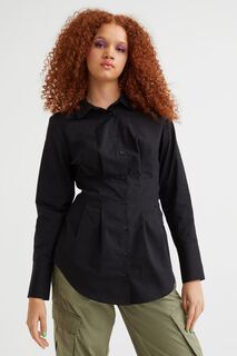 Рубашка узкого кроя H&amp;M, черный H&M