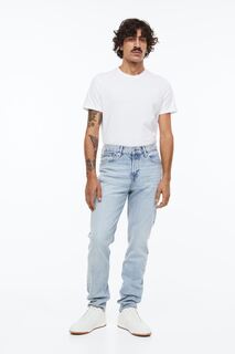 Узкие джинсы H&amp;M, светло-голубой деним H&M