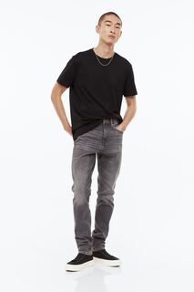 Узкие джинсы H&amp;M, темно-серый деним H&M