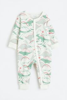 Узорчатая пижама H&amp;M, белый/динозавры H&M