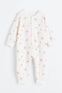 Узорчатая пижама H&amp;M, натуральный белый/цветы H&M