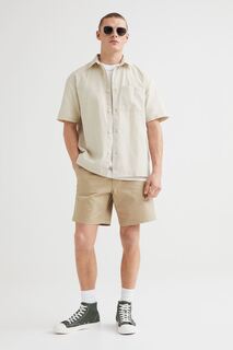 Хлопковые шорты чинос стандартного кроя H&amp;M, бежевый H&M