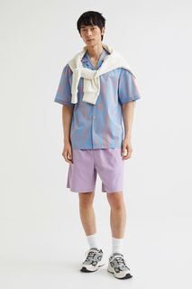 Хлопковые шорты свободного кроя H&amp;M, светло-фиолетовый H&M