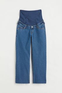 Широкие джинсы с высокой щиколоткой MAMA H&amp;M, синий деним H&M