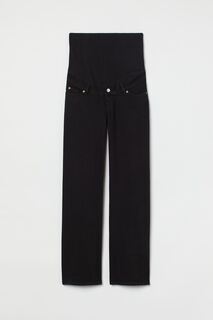 Широкие высокие джинсы MAMA H&amp;M, черный H&M