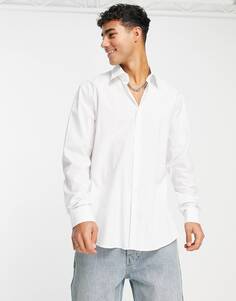 Белая рубашка из узкого поплина Calvin Klein