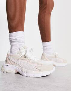 Бело-розовые кроссовки Puma Teveris Nitro