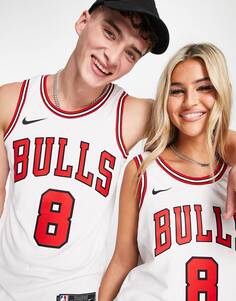 Белый трикотажный жилет унисекс Nike Basketball NBA Chicago Bulls Zach Lavine