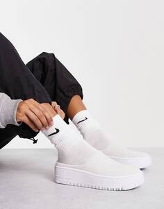 Белые кроссовки без шнурков Nike Air Force 1 Lover XX