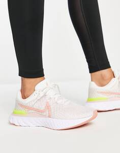 Белые кроссовки Nike Running React Infinity Run Flyknit 3