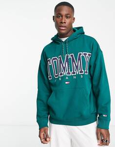 Зеленое худи с логотипом спереди Tommy Jeans ASOS Exclusive Heritage Capsule Logo