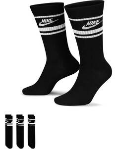 Комплект из трех пар носков Nike Essential черного/белого цвета