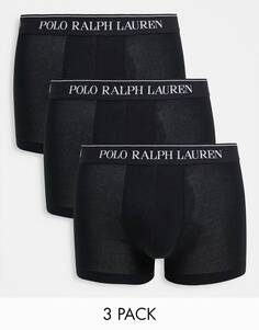 Комплект из 3 черных трусов Polo Ralph Lauren