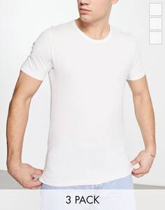 Комплект из 3 футболок белого цвета BOSS Bodywear