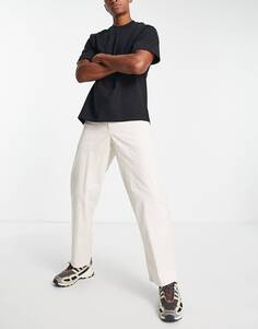 Кремово-белые брюки чинос с трилистником adidas Originals Contempo