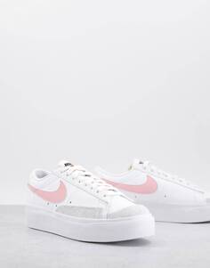 Кроссовки Nike Blazer Low Platform с бело-розовой глазурью