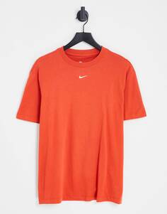 Мини-футболка бойфренда с логотипом Nike Essential оранжевого цвета