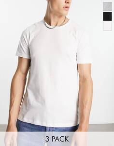 Набор из 3 футболок белого/серого/черного цвета BOSS Bodywear